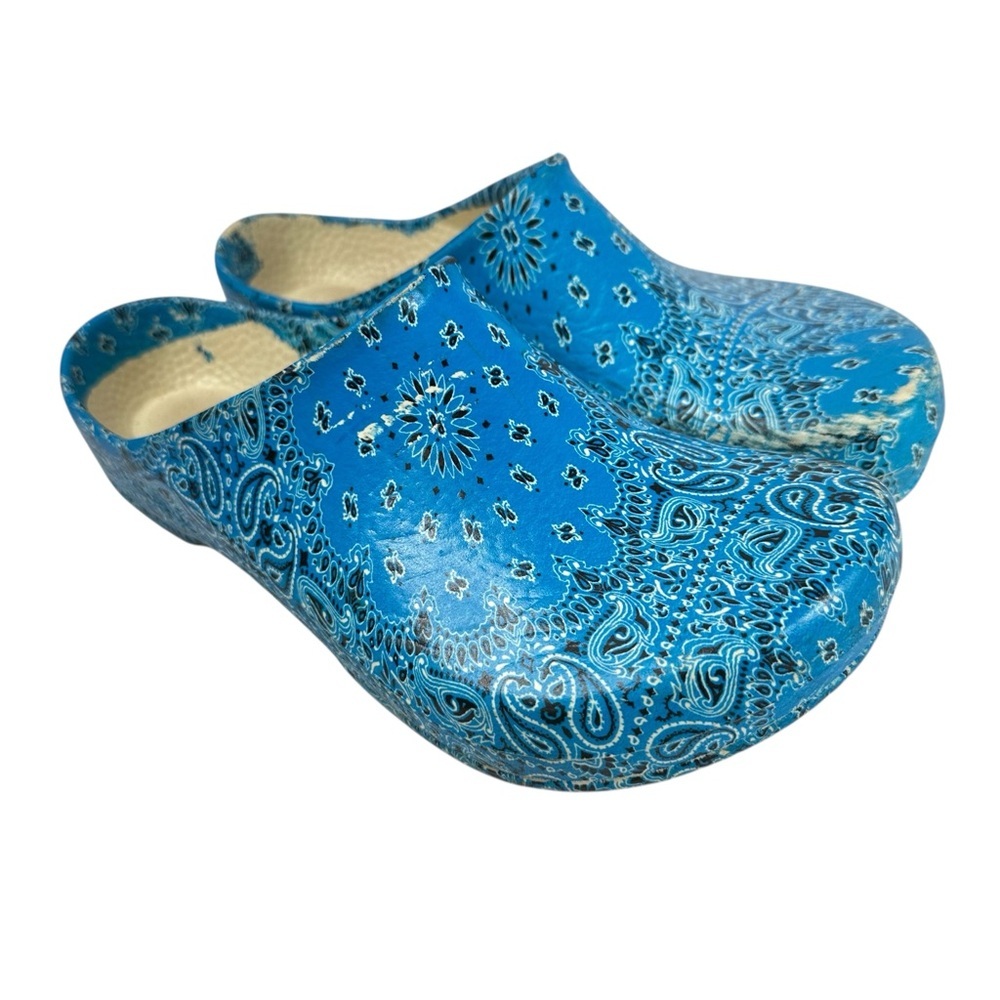 Birkenstock Super Birki Blue Clogs Alpro Foam Slip Resistant Work Garden Shoes